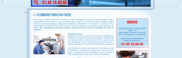Votre plombier parisien (webdesign)